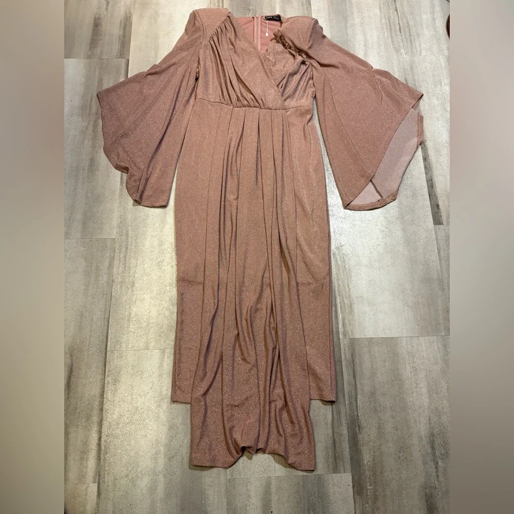 Glamorous Long Sleeve Dress in Mauve‎ - Picture 2 of 9